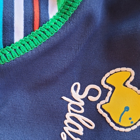 Gagou Tagou navy striped fitted swim trunks - Picture 6 of 6